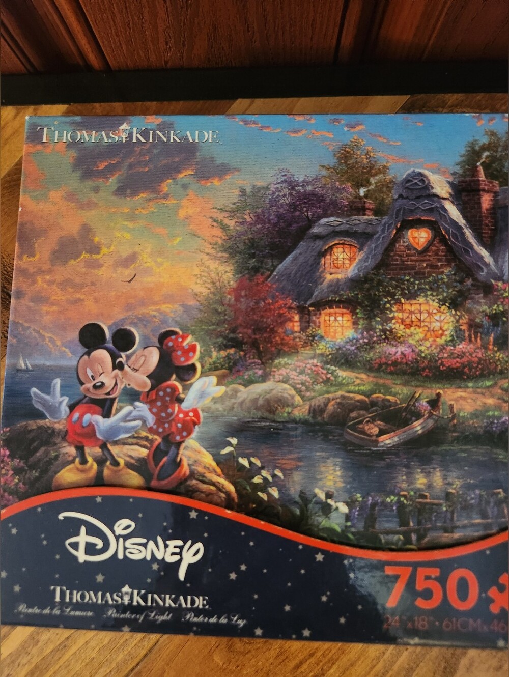 Thomas Kinkade Disney Puzzle 750- Minnie and Mickey Mouse Painter of Light